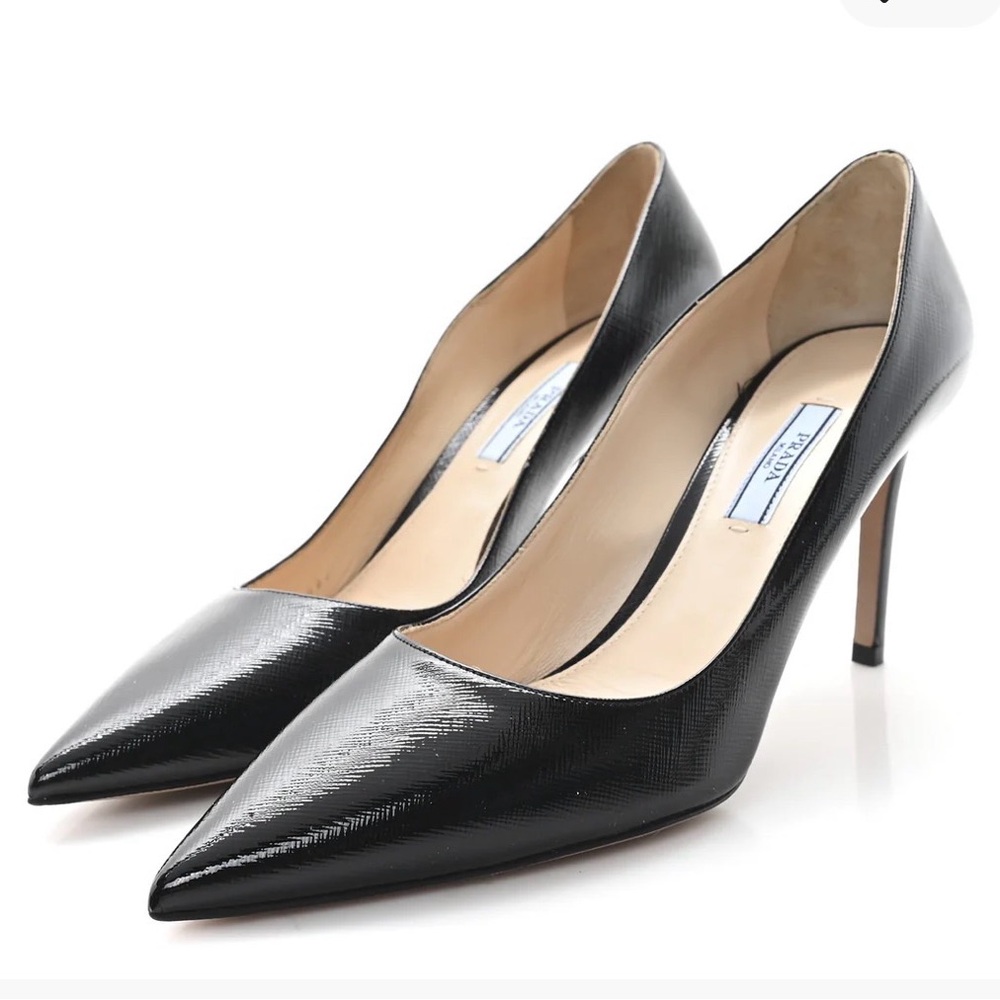 Prada Black Pointed Toe Heels